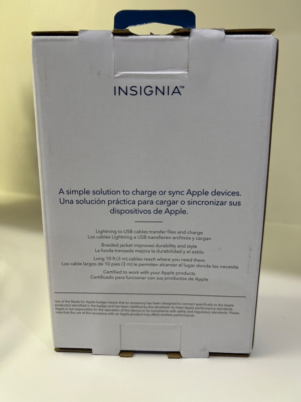 Insignia Braided Lightning to USB Cables for Apple Devices (10ft) 2Pack gallery