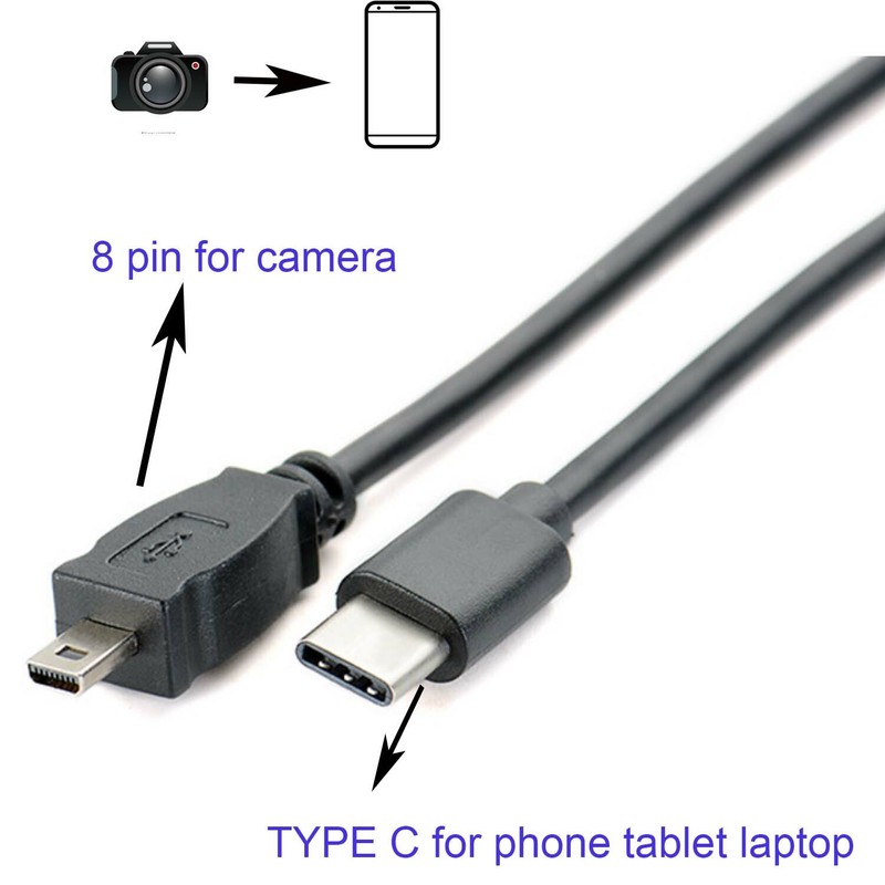 TYPE C OTG CABLE FOR Olympus CB-USB7 FE-340/330/290/280/270/250/240/230/220/210 gallery