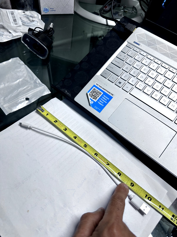 10" Round Short Micro USB Data Cable -white, for phones, cameras,gps,go-pro, etc gallery