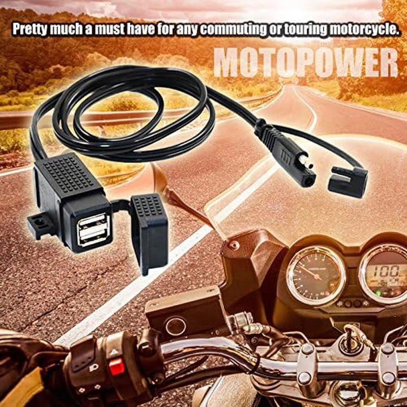Cargador Doble USB Motocicleta Impermeable 3.1Amp SAE a USB Cable gallery