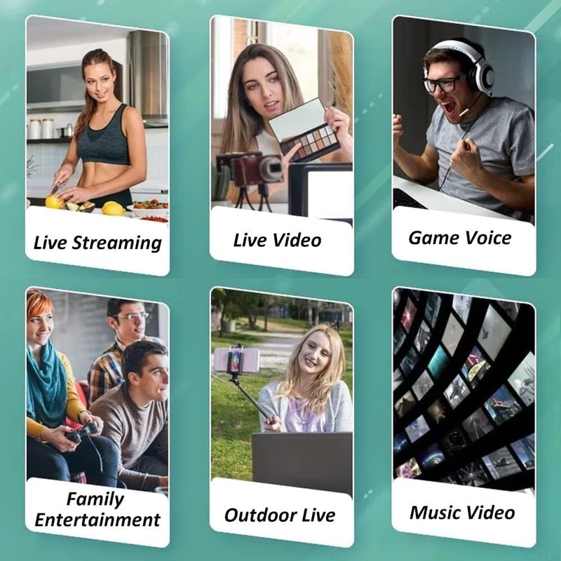 iPhone Microphone Adapter for Live-Streaming Lightening to & White gallery