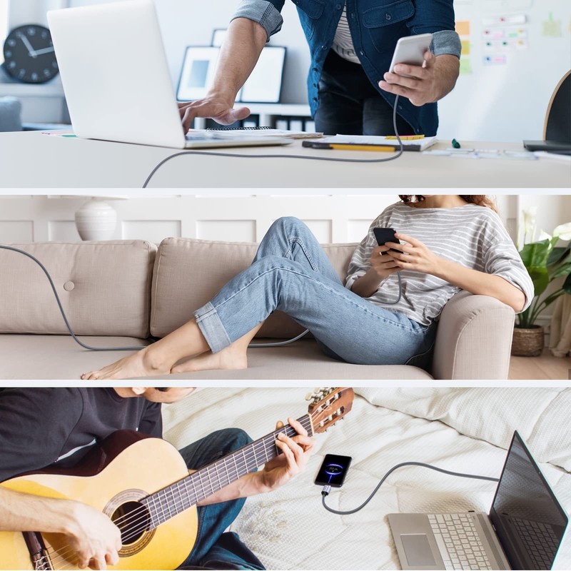 Micro USB Cable 20Ft/6M,Long Android Charger Cable,Nylon Braided Durable Fast Ph gallery