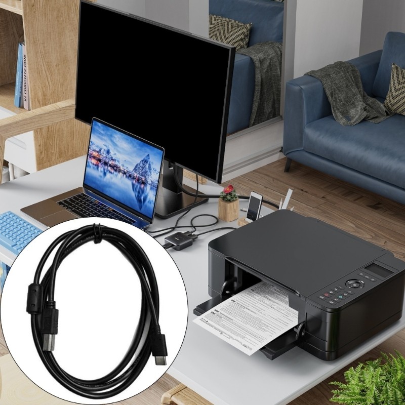 USB C to USB B 2.0 Printer Cable Anti Interferences for Stable Data Transfer gallery