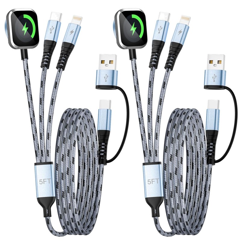 6-in-1 Multi Charging Cable for iWatch & Phones