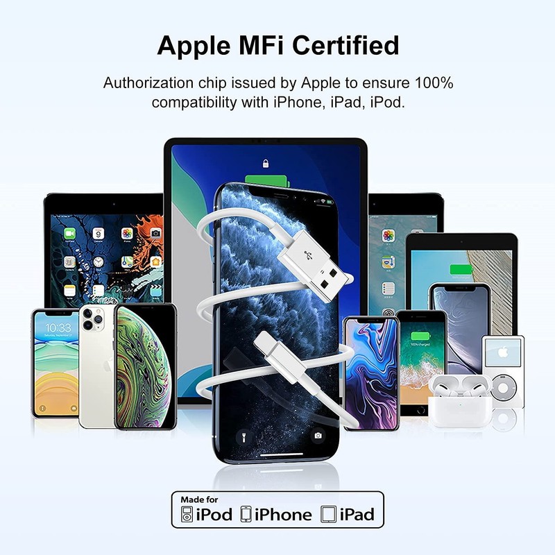 For Apple iPhone 6 7 8 XS XR 11 12 13 14 Pro Max USB Fast Charger Cable Cord Lot gallery