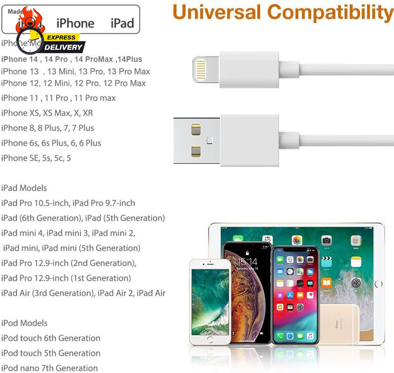 5 Pack(6Ft)Original[Apple Mfi Certified] Iphone Charger,Lightning Cable Fast Cha gallery