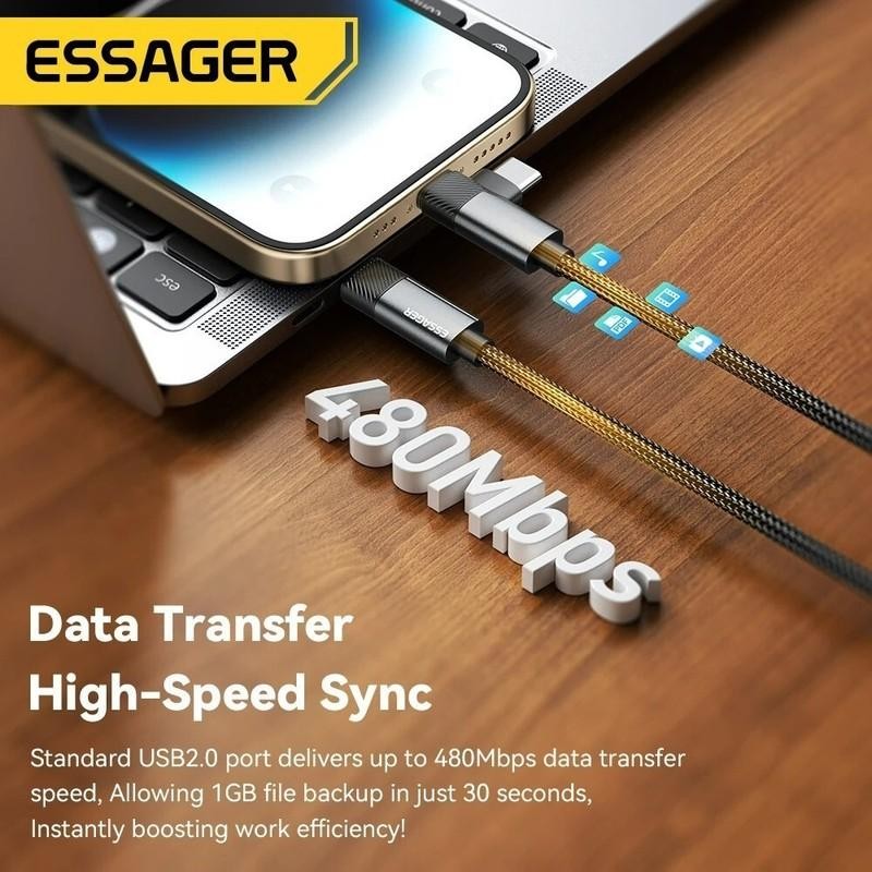 2in1 USB C To USB C & 8 Pin USB Cable PD 65W Type C Phone Fast Charging Cable gallery