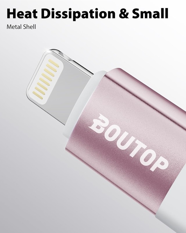 [MFi Certified] 36W USB C to Lightning Cable Adapter, 2 Packs, Rose Gold gallery