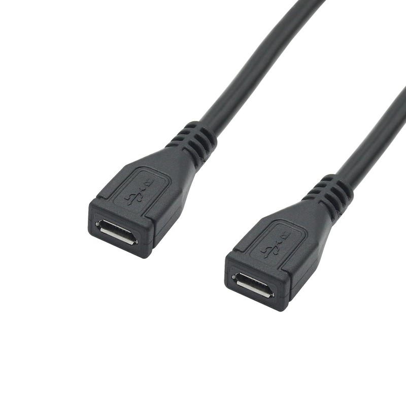 2 PCS 9 Inch Short Micro USB Extension Cable Female To Female Charging Sync gallery