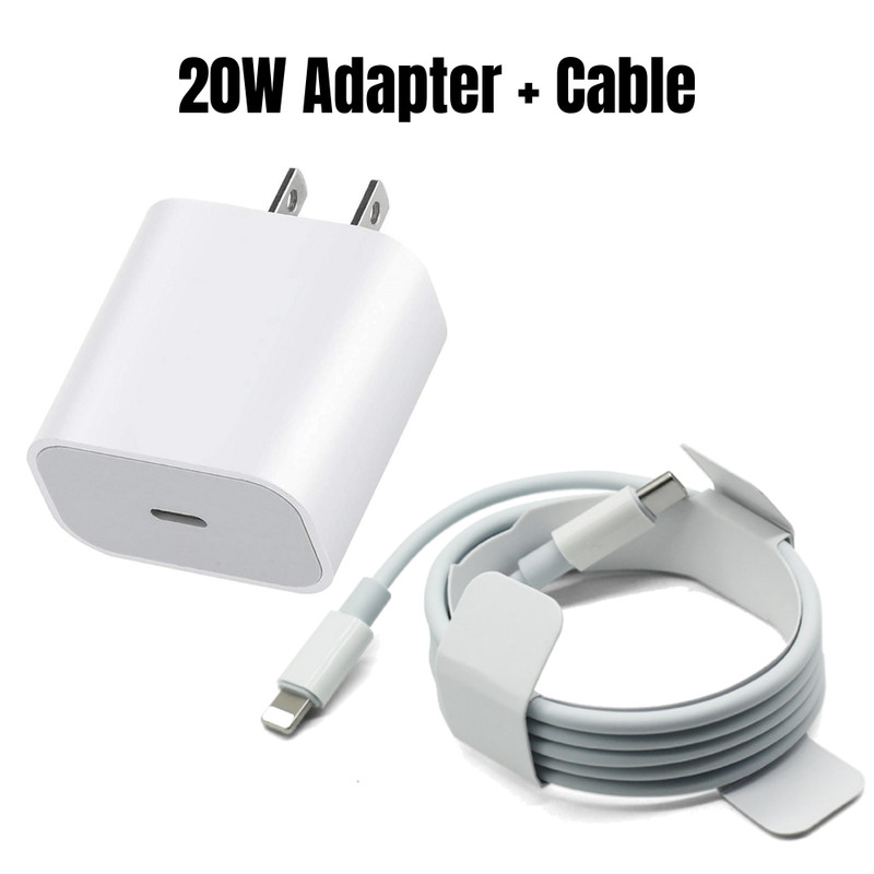 20W USB-C Fast Charger PD Adapter+3ft Cable For iPhone8 11/12/13/14 XR Pro iPad