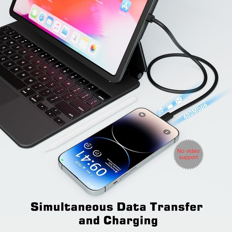 USB C to USBC Cable 60W Fast Charger Cord Dbillion 180 Degree Right Angle Gaming gallery