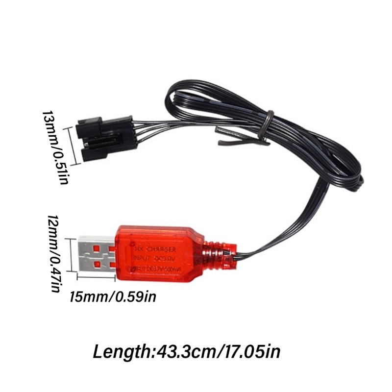 Copper Wire USB Charging for 7.4V Lithium Vehicle Batteries SM4P Interface gallery