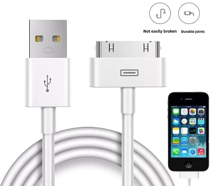 2 PACK OF 30 Pin USB Charger Data Sync Cable Cord For iPod Classic/ Nano /Touch gallery