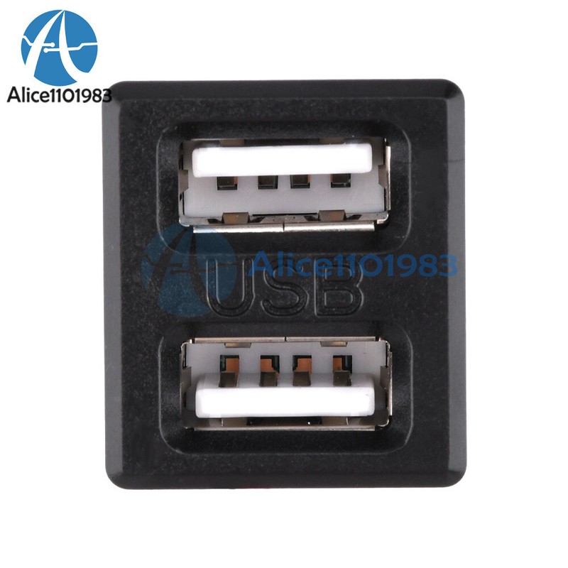 10x Dual USB Female Base USB-C Charging Socket Power Socket with Cable Connector gallery