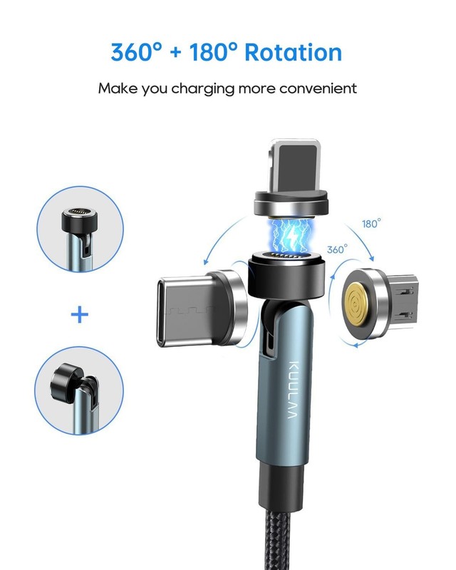 Ultra-Durable 6FT Magnetic Charger Cable - 3A Fast Charge & Nylon-Braided Design gallery