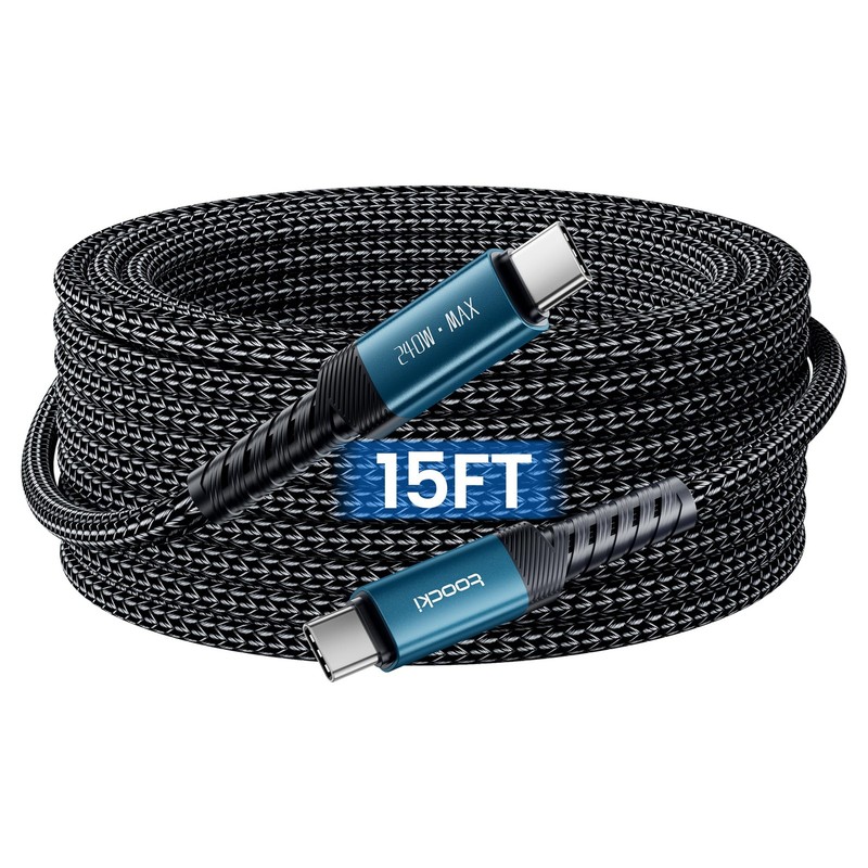 15FT USB C to USB C Cable 240W Fast Charging, Extra Long PD 3.1 Type C Cord, …