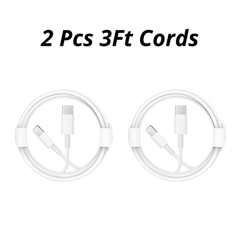 20W USB Type-C Wall Adapter Fast Charger PD Cable For iPhone 14 13 12 Pro X iPad