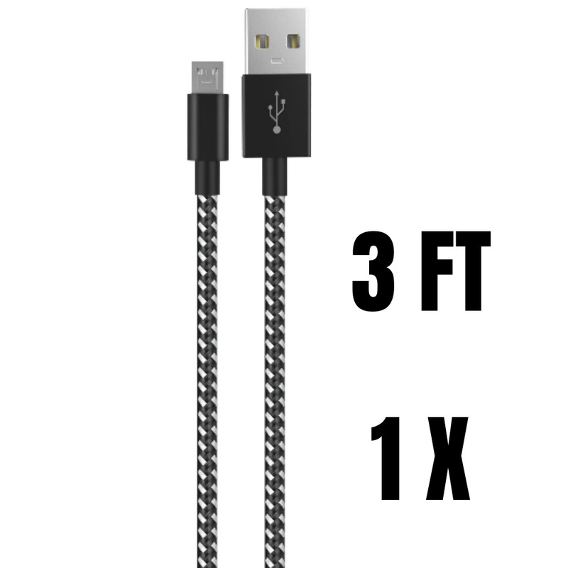 3/6/10Ft Micro USB Cable Fast Charge For Samsung S7 S6 Android Charger Cord Lot