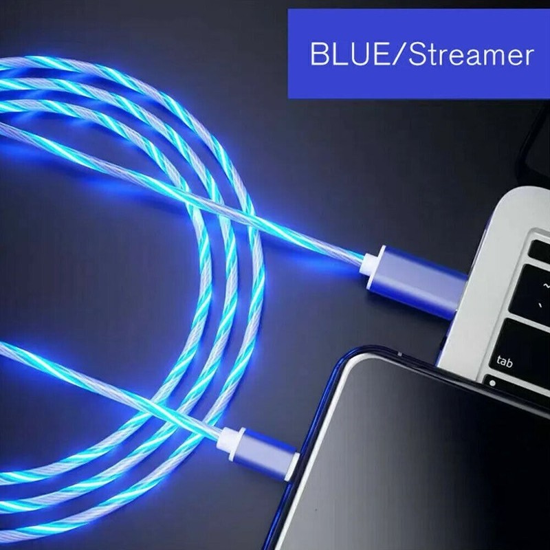 Light Up Flowing Led Type C Fast Charging Charger Cable Cord For Samsung S20 S21 gallery