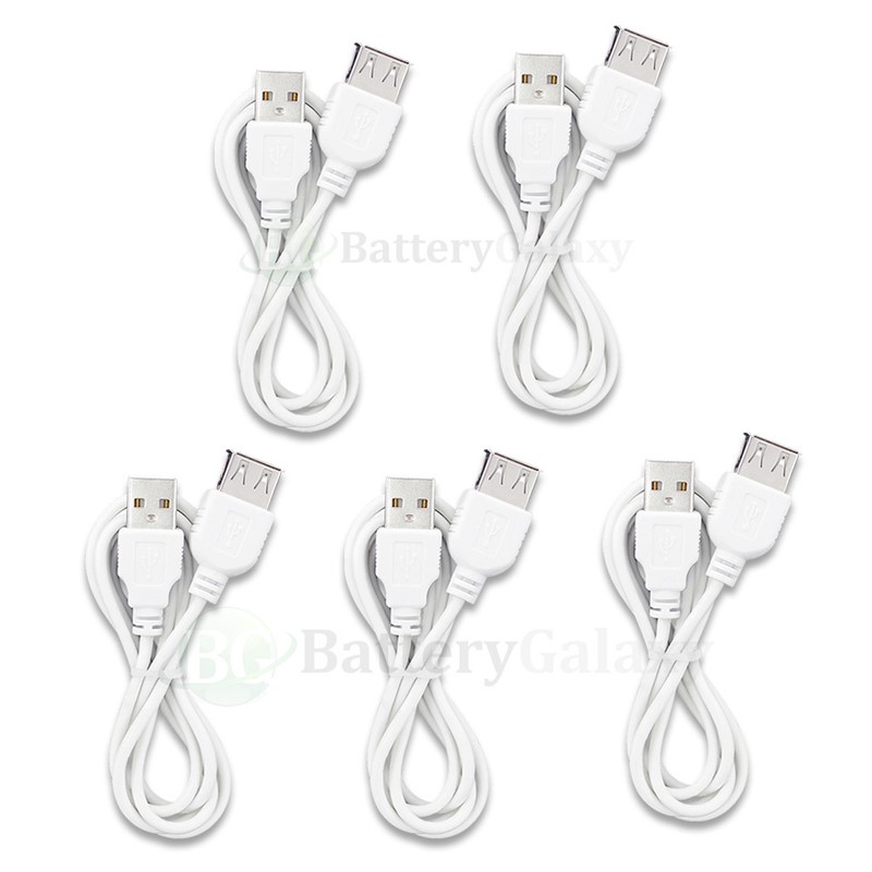 1-100 Lot USB 2.0 Mini A Male to Female Extension Cable Cord A-A M-F 3 FT 3' gallery