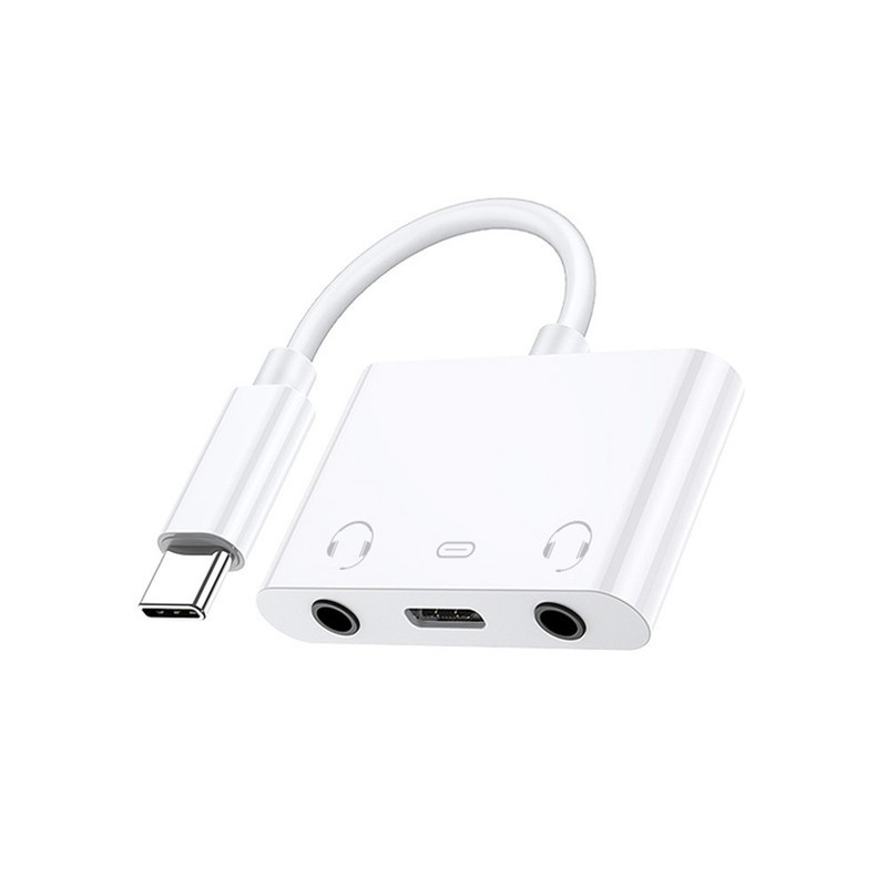 Type-C Sound Card USB 3.5mm Audio Earphone Speaker Mic Live-Streaming Adapter