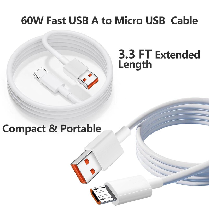 3.3ft Micro USB Charger Cord for Withings BPM Connect/Core，iHealth Neo Digit... gallery