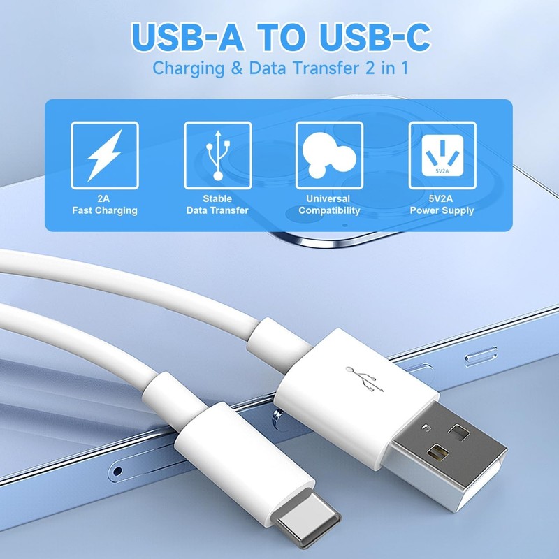16.4ft USB A to USB C Cable - Durable Charging & Data Transfer for All Devices gallery