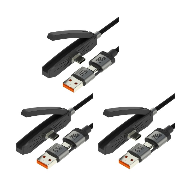 Fast Charge Type C & USB Cable Flexible Stand Function Heavy Duty Braided Cord gallery