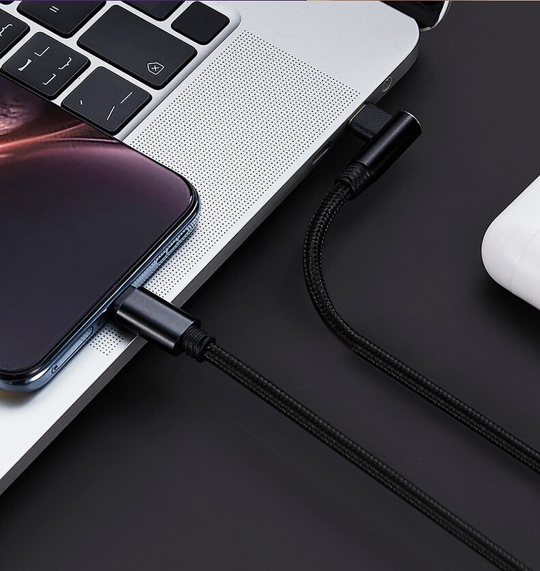 Cable Recharge USB C For 100W 5A Angled For One Plus 6/Samsung S9/S9 S8 Etc. gallery