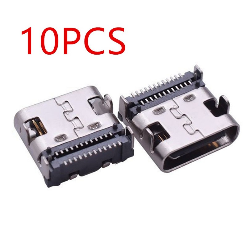 10Pcs USB 3.1 Type-C 24Pin SMT Female PCB Charging Socket Connector Plug DIY j gallery