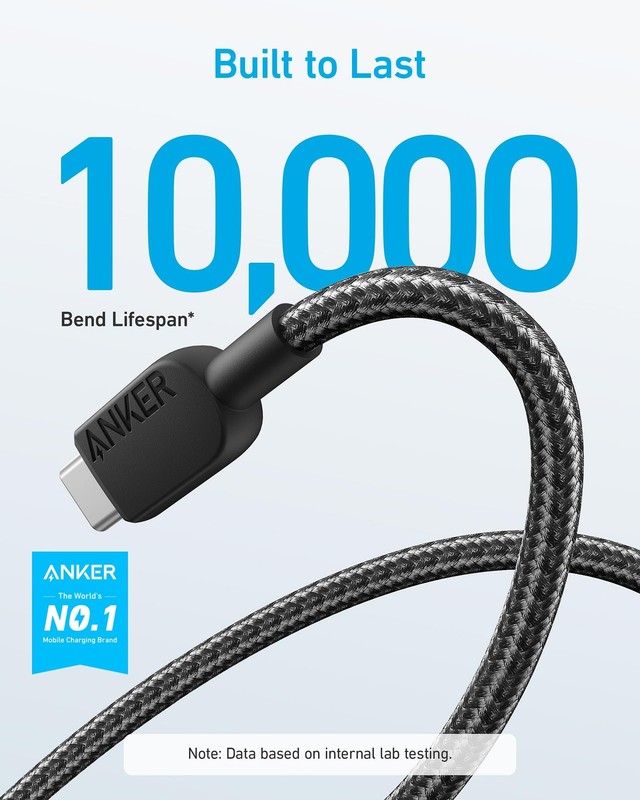 Anker USB A to C Cable, Charger Cord (2 Pack, 3FT), for iPhone 3ft, Black gallery