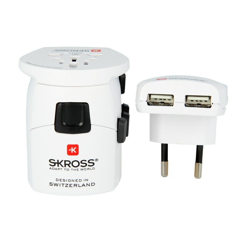 Skross World Travel Pro Plus USB White Charging Adapter