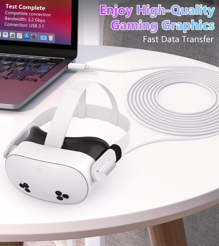 Link Cable 10FT with Meta/Oculus Quest 3S, Quest 3, Quest 2/, PICO 4 VR Heads... gallery