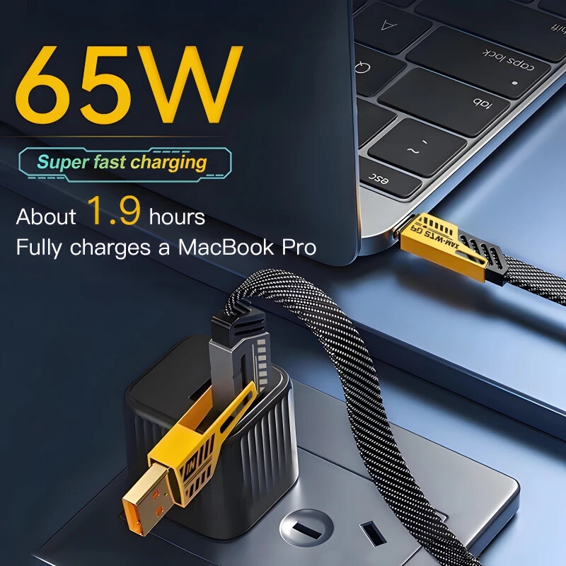 4 in 1 Mecha Fast Charging Data Cable Cord PD 27W For iPhone 15 Samsung Xiaomi 6 gallery