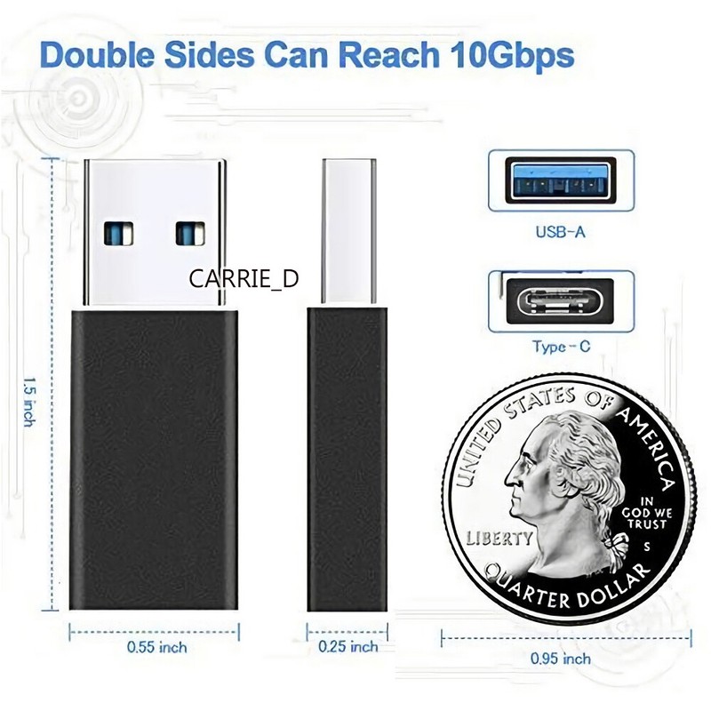USB 3.1 Type C Female to USB 3.0 Type A Male Adapter Converter Cable Connector gallery