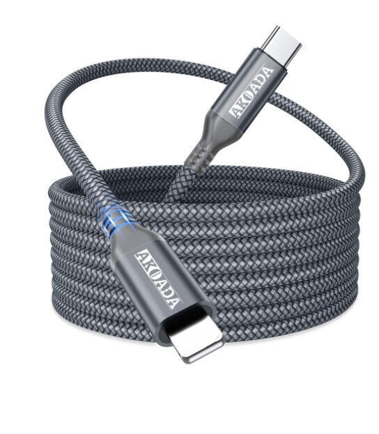 3Pack 10ft USB C Cable PD Fast Charging for iPhone 13/12/11 Nylon MFi Certified