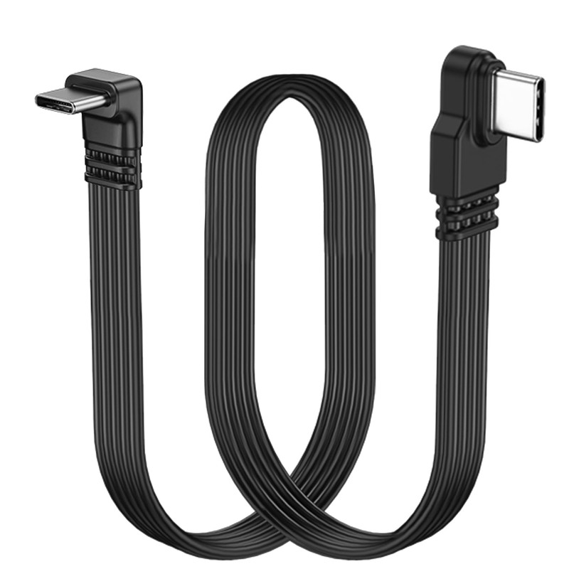 Short 90 Degree USB Type C 2.0 Flat Cable,Pd 65W USB C 2.0 Fast Charge Cable,Sho gallery