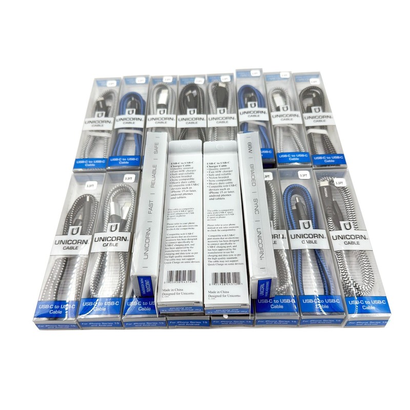 (30 Packs) USB-C to USB-C Charging Cables 1m USB Type C Cords Wholesale Bulk Lot gallery