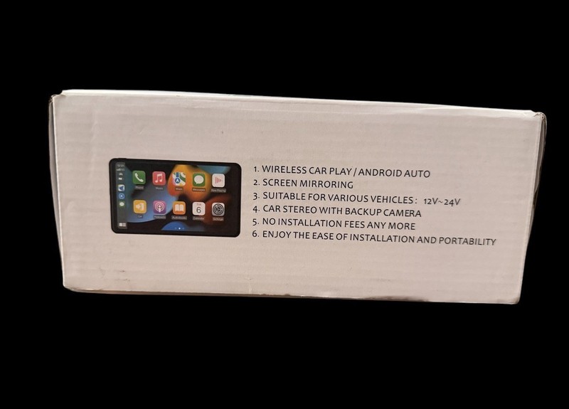 7" HD Portable Carplay Wireless Touch Screen Double Din Car Stereo gallery