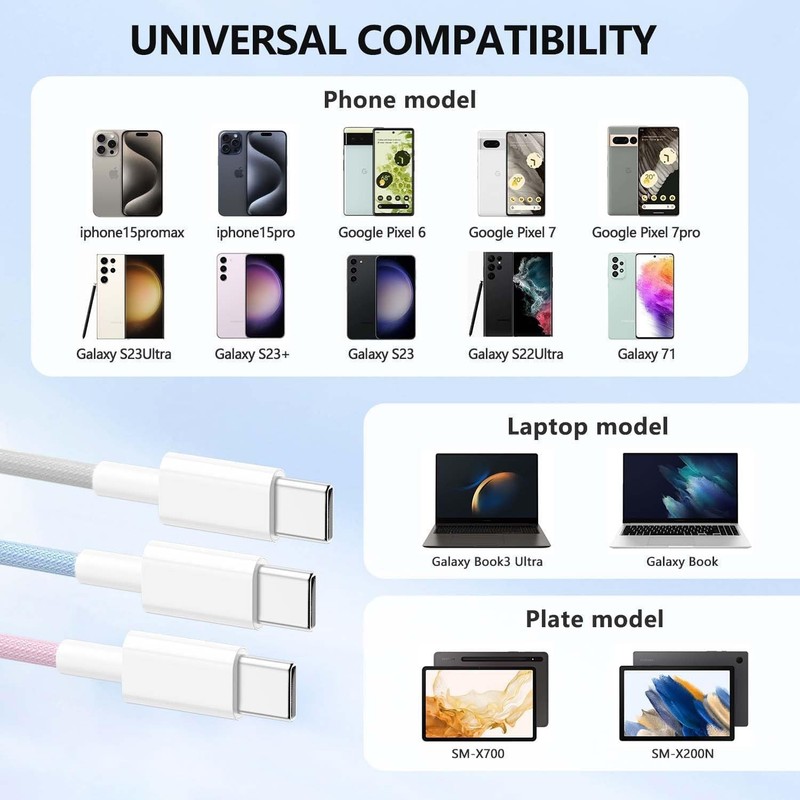 [Apple MFi Certified] Car Carplay Cable for iPhone 17, 3Pack 6Ft USB A to C C... gallery