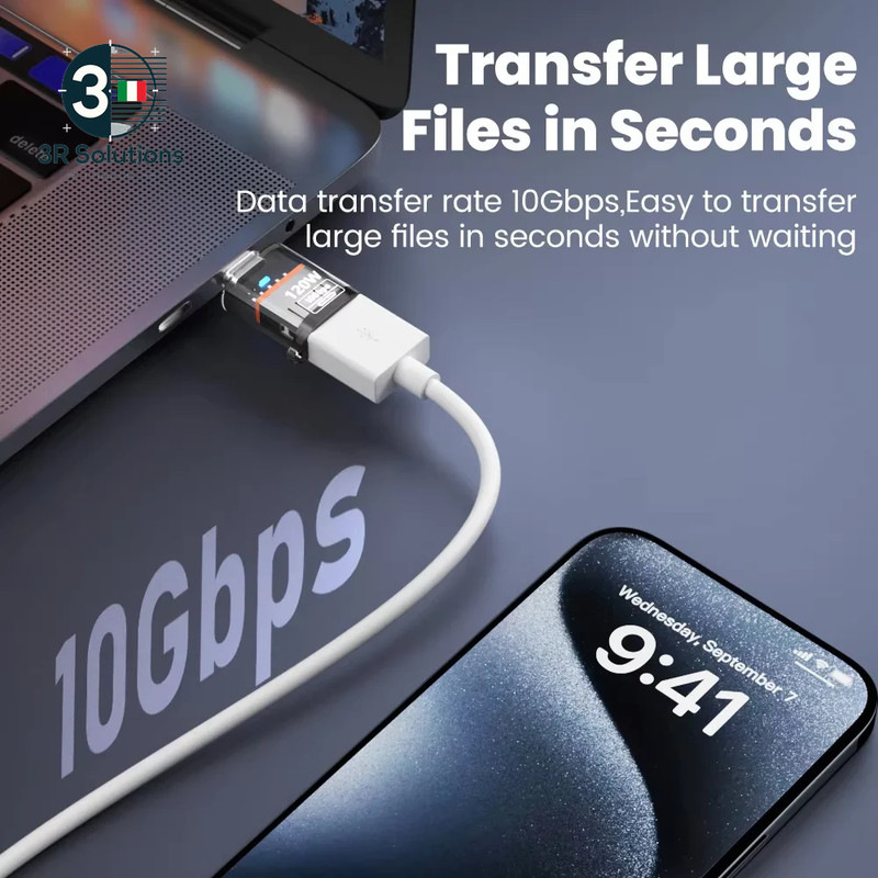 USB 3.2 to Type C 120W Fast Charging OTG Adapter Audio Transfer D gallery
