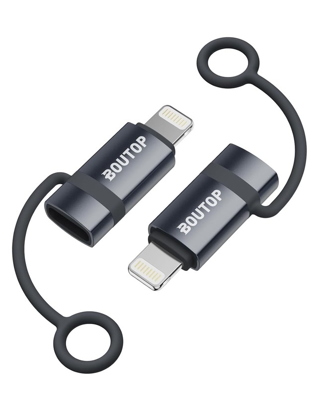 [MFi Certified] 3A 36W USB C to Lightning Adapter, USBC 2 Packs, Dark Gray