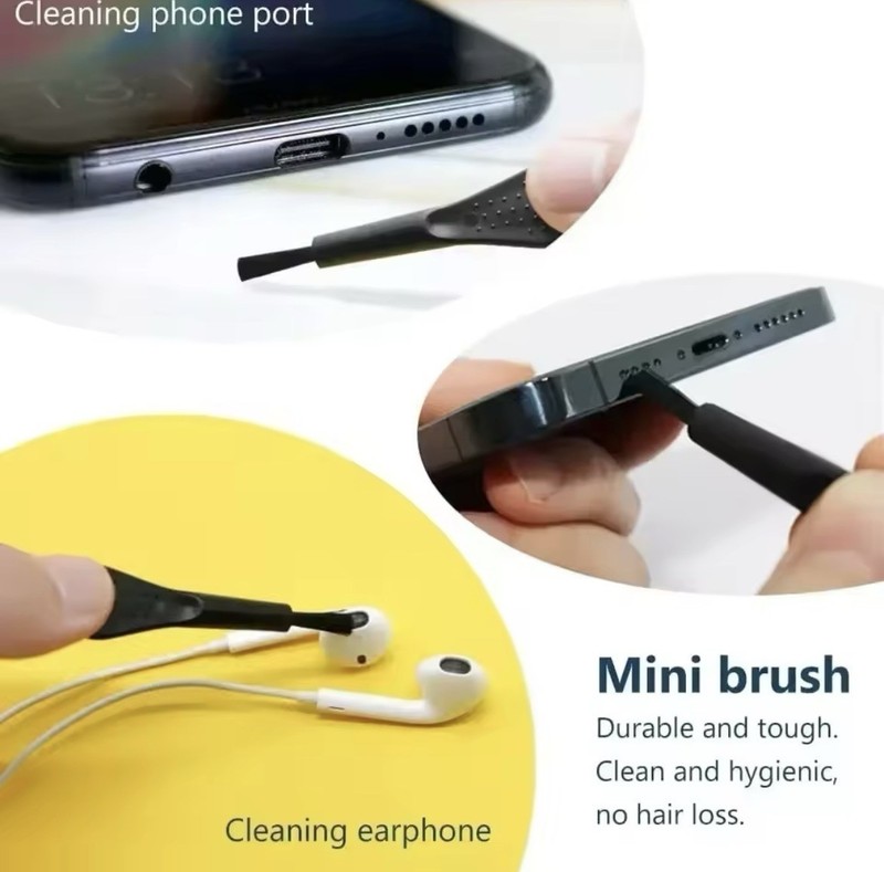 Phone Charging Port Cleaning Kit Dust Plug Brush for iPhone Samsung USB-C gallery