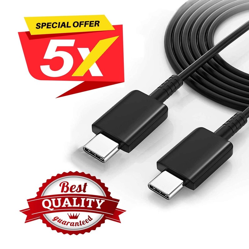 5x GENUINE 3A USB-C Type-C 6FT Super Fast Charging Data Cable Cord