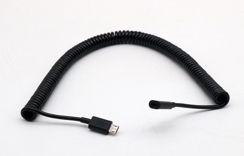 1x Micro USB 5 Pin Male to Female Extension Spiral Coiled Data Charging Cable 3m gallery