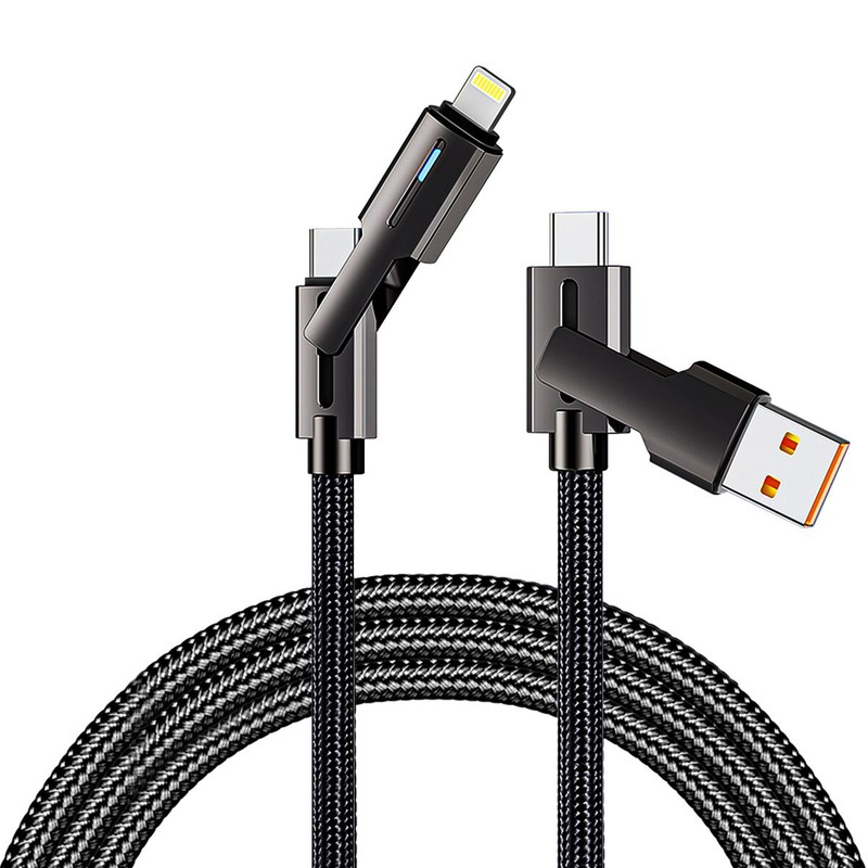 Multi Port Charging Cable USB-C Charger Cord for iPhone 17 16 15 Samsung S26 S25