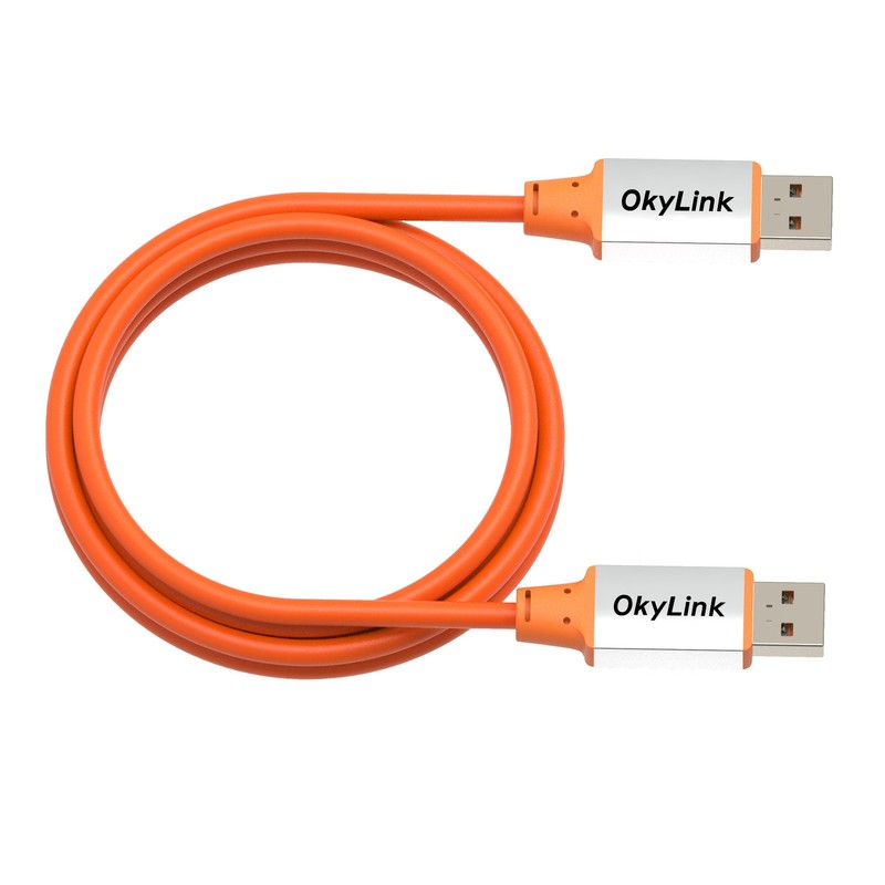 USB 3.2 Gen 2 A to A Cable Male to Male 10Gbps 5ft Orange for Printer Storage gallery