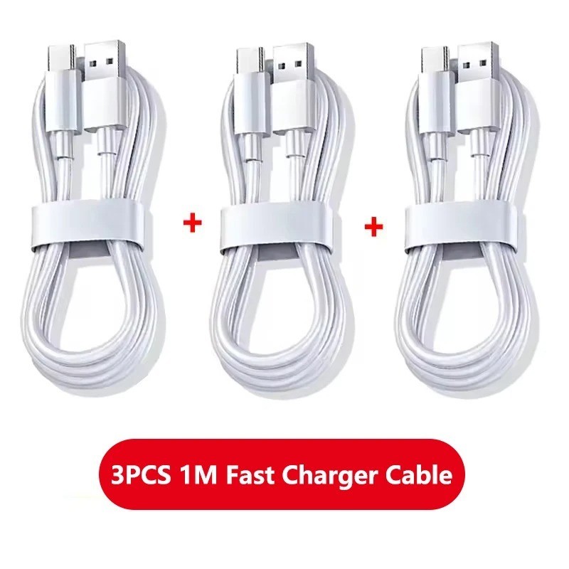 3PCS 6A 100W Type C Super Fast Charging Cable Data Cord For Samsung Huawei Xiaom