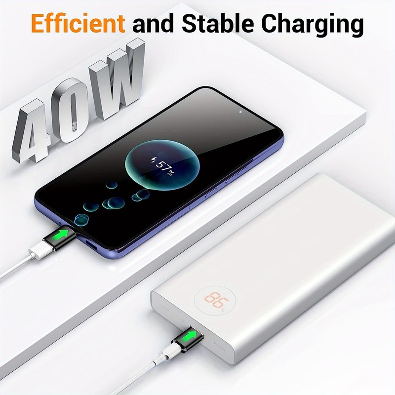4 Pack USB to USB C OTG Adapter, 2Pack Type C Female to A Male Charger Conver... gallery