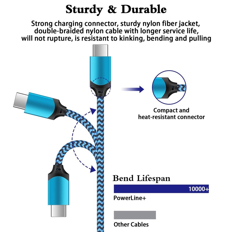 2Pack 6Ft USB Type C Cable Fast Charging Cord Phone Charger for LG Stylo 4 5 ... gallery